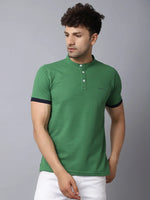 Rodamo Green Henley T-shirts