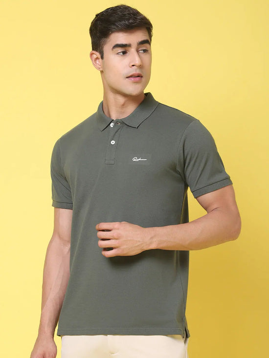 Rodamo Olive Polo T-Shirts-112620102-L