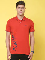 Rodamo Orange Polo Printed T-Shirts