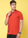 Rodamo Orange Polo Printed T-Shirts