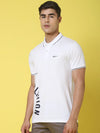 Rodamo White Polo Printed T-Shirts-112640102-L