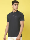 Rodamo Navy Blue Polo Printed T-Shirts-112700101-L