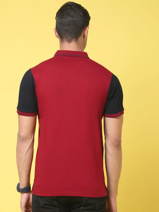 Rodamo Red Polo Printed T-Shirts-112630101-L