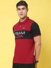 Rodamo Red Polo Printed T-Shirts-112630101-L