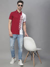 Rodamo Maroon Polo Printed T-Shirts-112740101-L