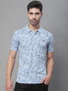 Rodamo Blue Polo Printed T-Shirts-112750101-L