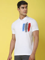 Rodamo White Polo Printed T-Shirts-112670101-L