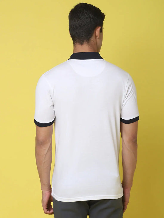 Rodamo White Polo Printed T-Shirts-112680101-L