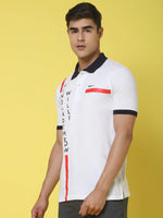 Rodamo White Polo Printed T-Shirts-112680101-L