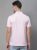 Rodamo Pink Polo Printed T-Shirts