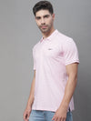 Rodamo Pink Polo Printed T-Shirts