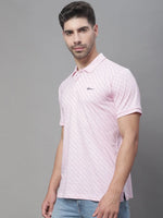 Rodamo Pink Polo Printed T-Shirts