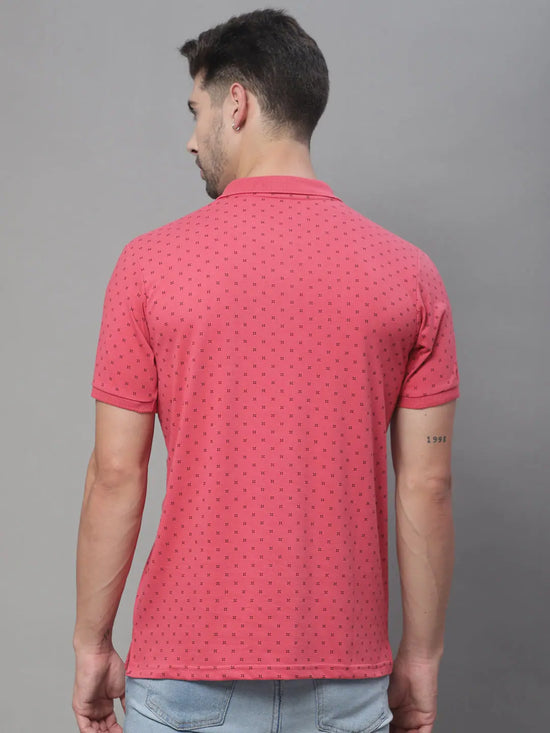 Rodamo Red Polo Printed T-Shirts-112800101-L