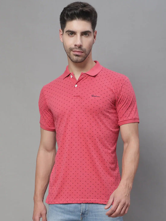 Rodamo Red Polo Printed T-Shirts-112800101-L