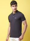 Rodamo Grey Polo Printed T-Shirts-112830101-L