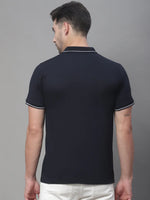 Rodamo Navy Blue Polo Printed T-Shirts-112780101-L