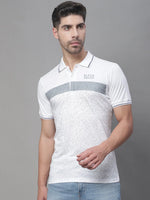 Rodamo White Polo Printed T-Shirts-112780102-L