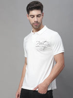 Rodamo White Polo Printed T-Shirts-112880101-L