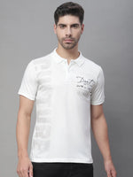 Rodamo White Polo Printed T-Shirts-112880101-L