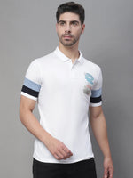 Rodamo White Polo Printed T-Shirts-112840101-L