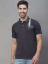 Rodamo Grey Polo Printed T-Shirts-112900101-L