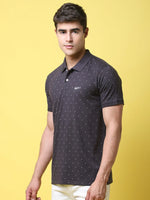 Rodamo Grey Polo Printed T-Shirts-112870101-L