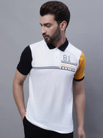 Rodamo White Polo Printed T-Shirts-112910101-L