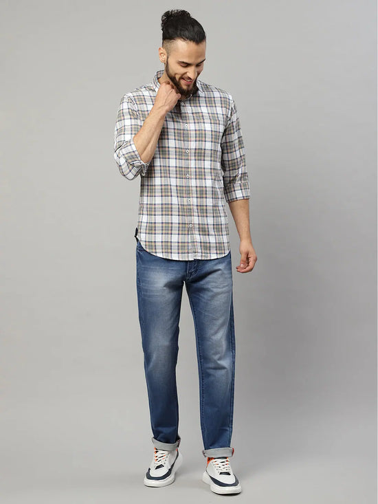 Rodamo Multicolor Slim Fit Checked Shirts-501600103-L