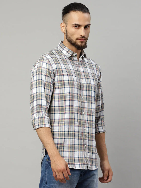 Rodamo Multicolor Slim Fit Checked Shirts-501600103-L