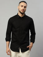 Rodamo Black Slim Fit Shirts-501670101-L