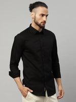 Rodamo Black Slim Fit Shirts-501670101-L