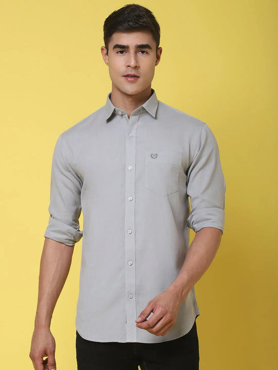 Rodamo Grey Slim Fit Shirts-501730102-L