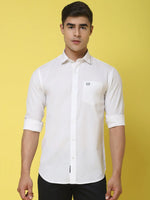 Rodamo White Slim Fit Shirts-501730105-L