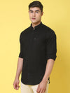 Rodamo Black Slim Fit Shirts-501740101-L