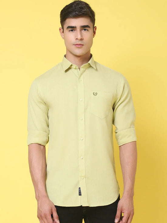 Rodamo Green Slim Fit Shirts-501730107-L