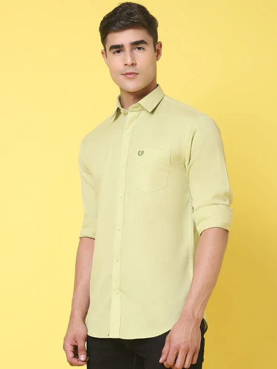 Rodamo Green Slim Fit Shirts-501730107-L