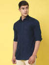 Rodamo Blue Slim Fit Shirts-501730106-L