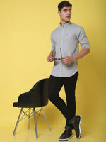 Rodamo Grey Slim Fit Shirts-501740102-L