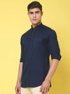 Rodamo Blue Slim Fit Shirts-501740106-L