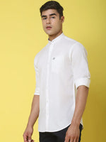 Rodamo White Slim Fit Shirts-501740105-L