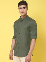 Rodamo Green Slim Fit Shirts-501740104-L