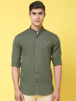 Rodamo Green Slim Fit Shirts-501740104-L