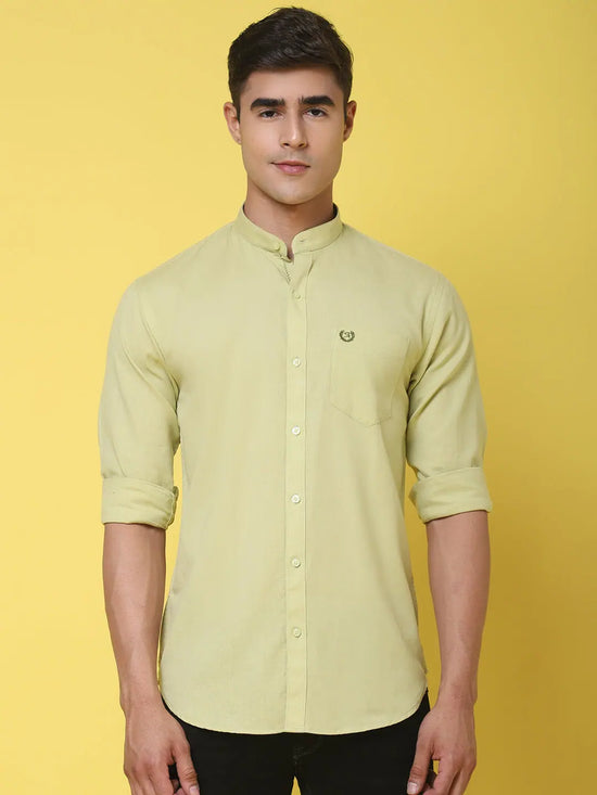 Rodamo Green Slim Fit Shirts-501740107-L