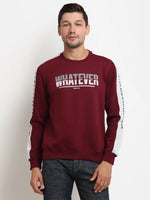 Rodamo Maroon Neck Sweatshirts-800290101-L