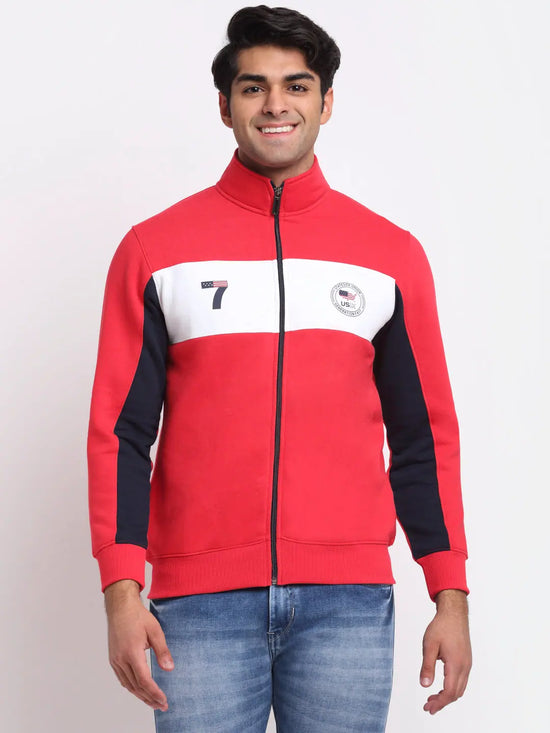 Rodamo Red Zipper Sweatshirts