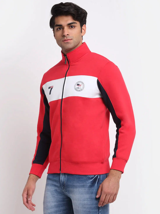 Rodamo Red Zipper Sweatshirts