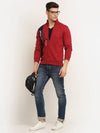 Rodamo Maroon Zipper Sweatshirts