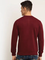 Rodamo Maroon Neck Sweatshirts-800600101-L