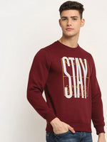 Rodamo Maroon Neck Sweatshirts-800660102-L