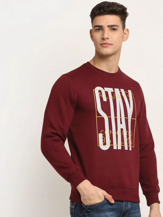 Rodamo Maroon Neck Sweatshirts-800660102-L